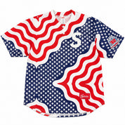 Pre-Owned Supreme S Logo Baseball Jersey American Flag