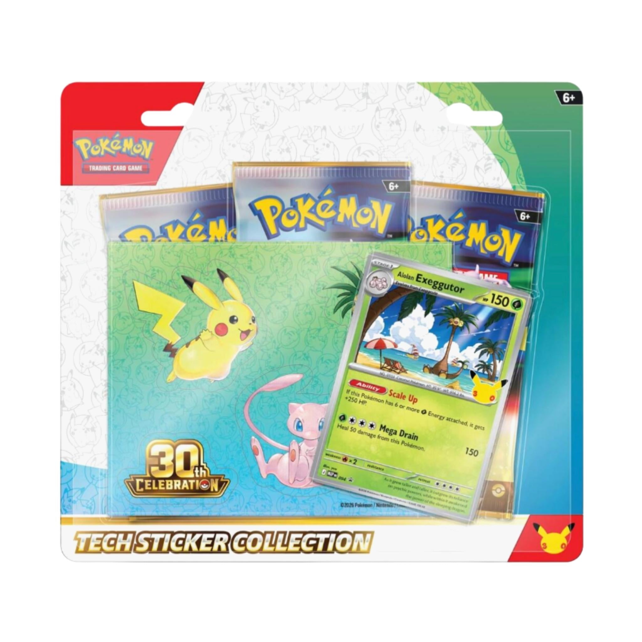 Pokemon 30th Tech Sticker Collection [Alolan Exeggutor]