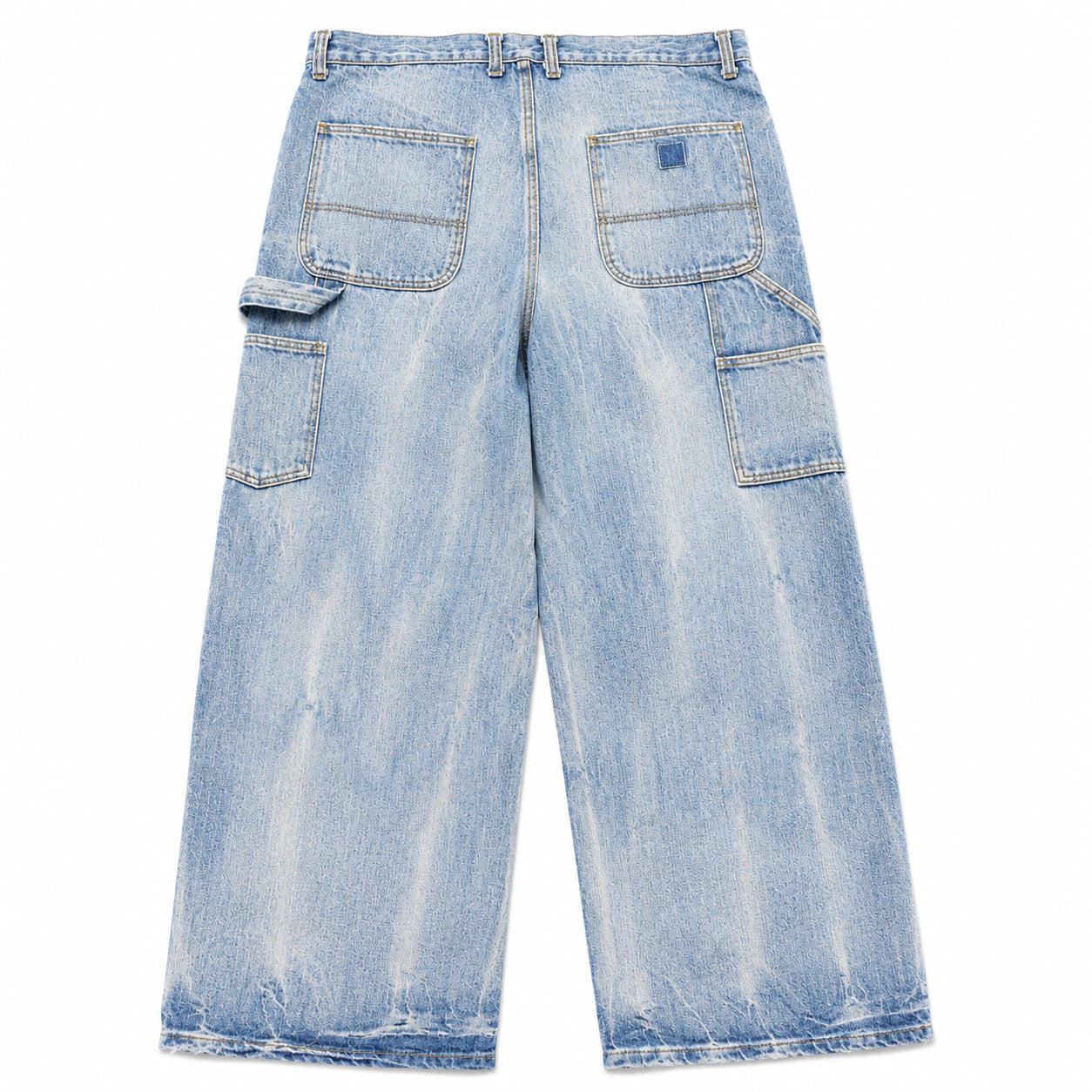 UNDS Online Light Wash Denim Double-Knee Jeans