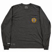 Pre-Owned Chrome Hearts Blue/Orange STAFF L/S Tee