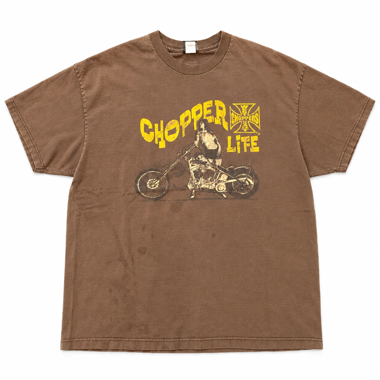 (FS) Vintage WCC Choppers For Life Tee Brown