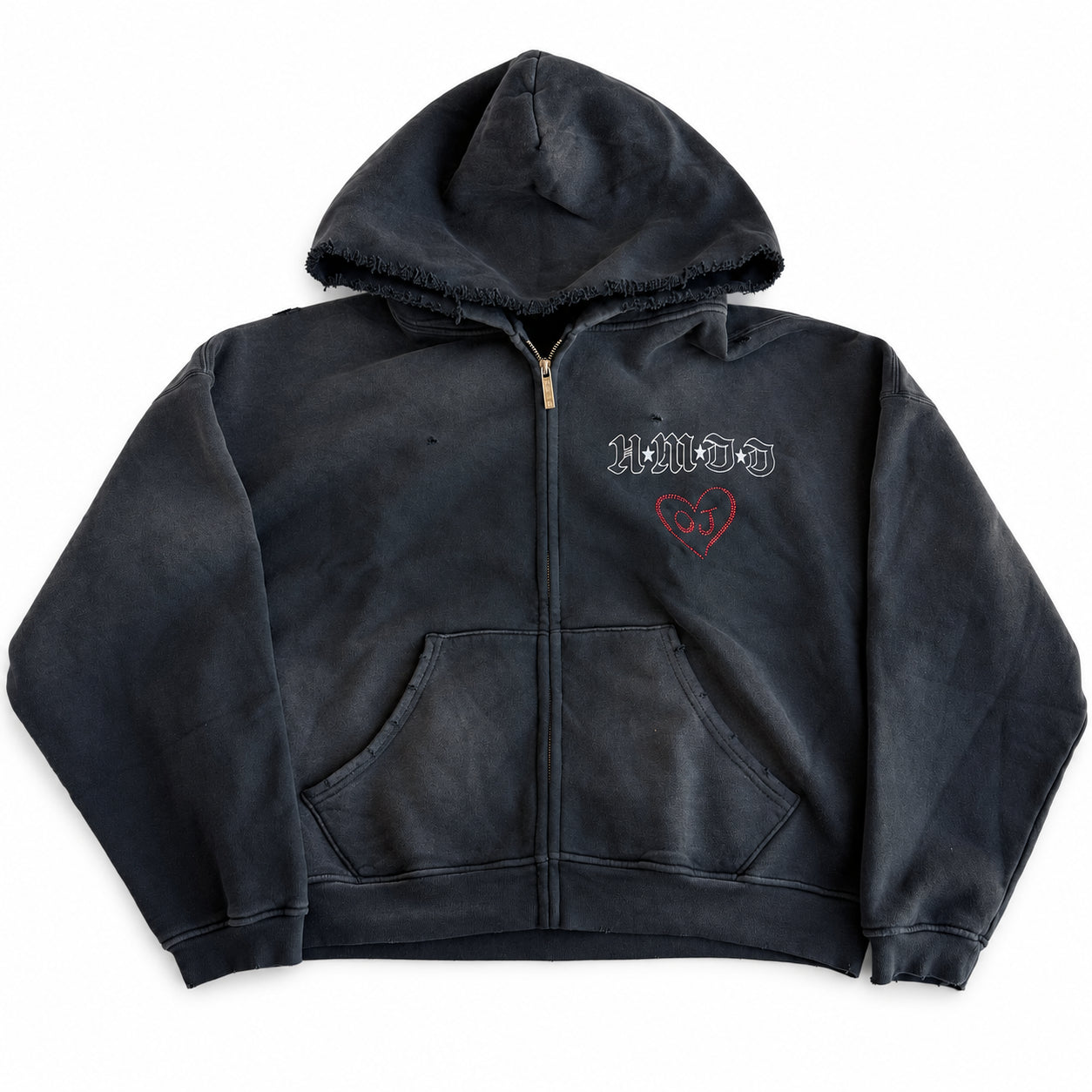 HMDD WSLY Zip Up Hoodie Black