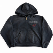 HMDD WSLY Zip Up Hoodie Black